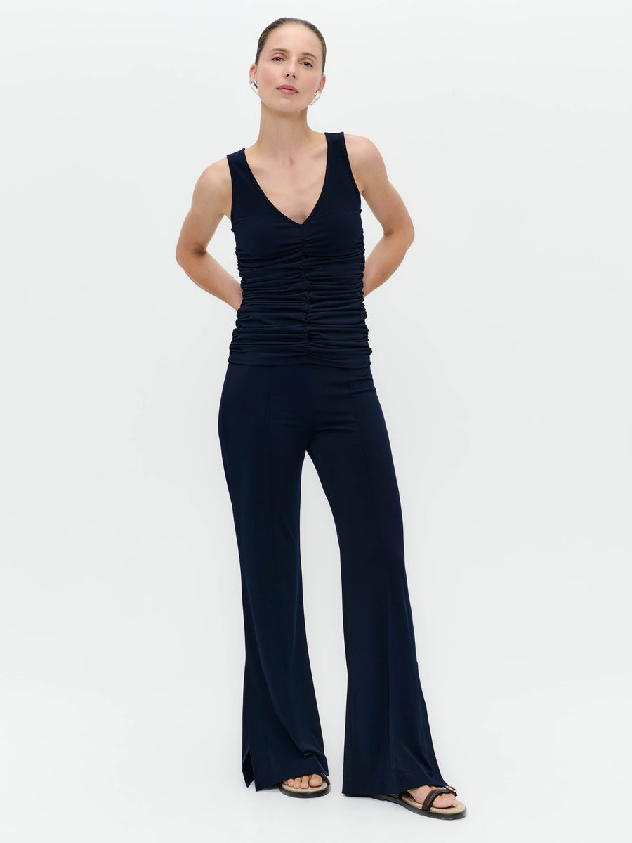 Loren slit pants | Blue