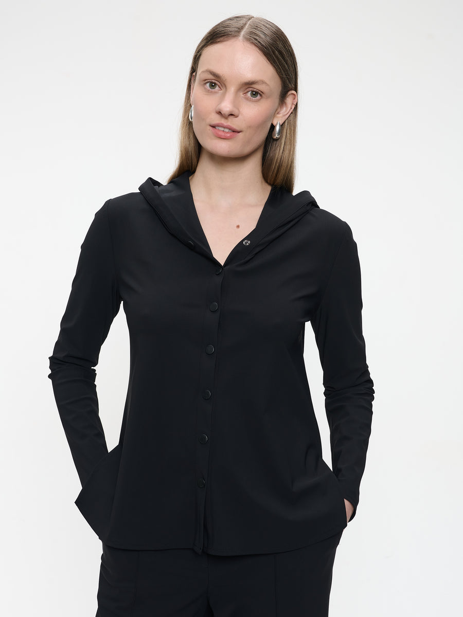 Veronica blouse technical jersey | Black