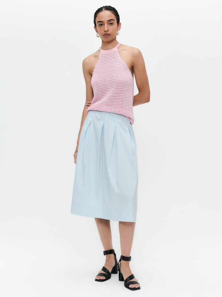 Open shoulders cotton viscose top 9042 | Rose