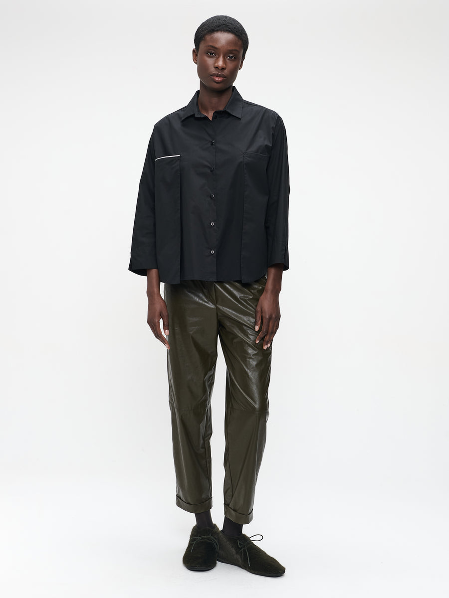 Limone studio poplin blouse | Black