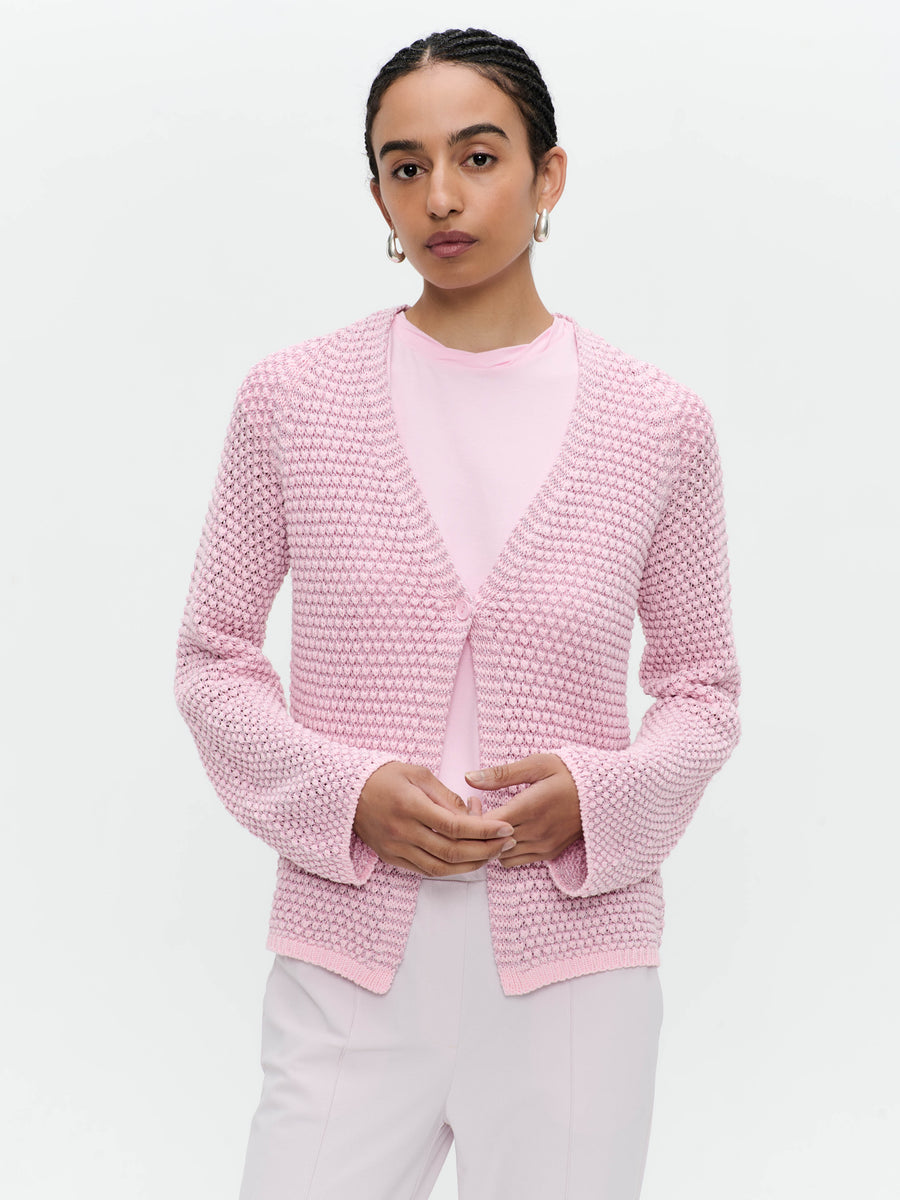 Cotton viscose blend cardigan 9052 | Rose