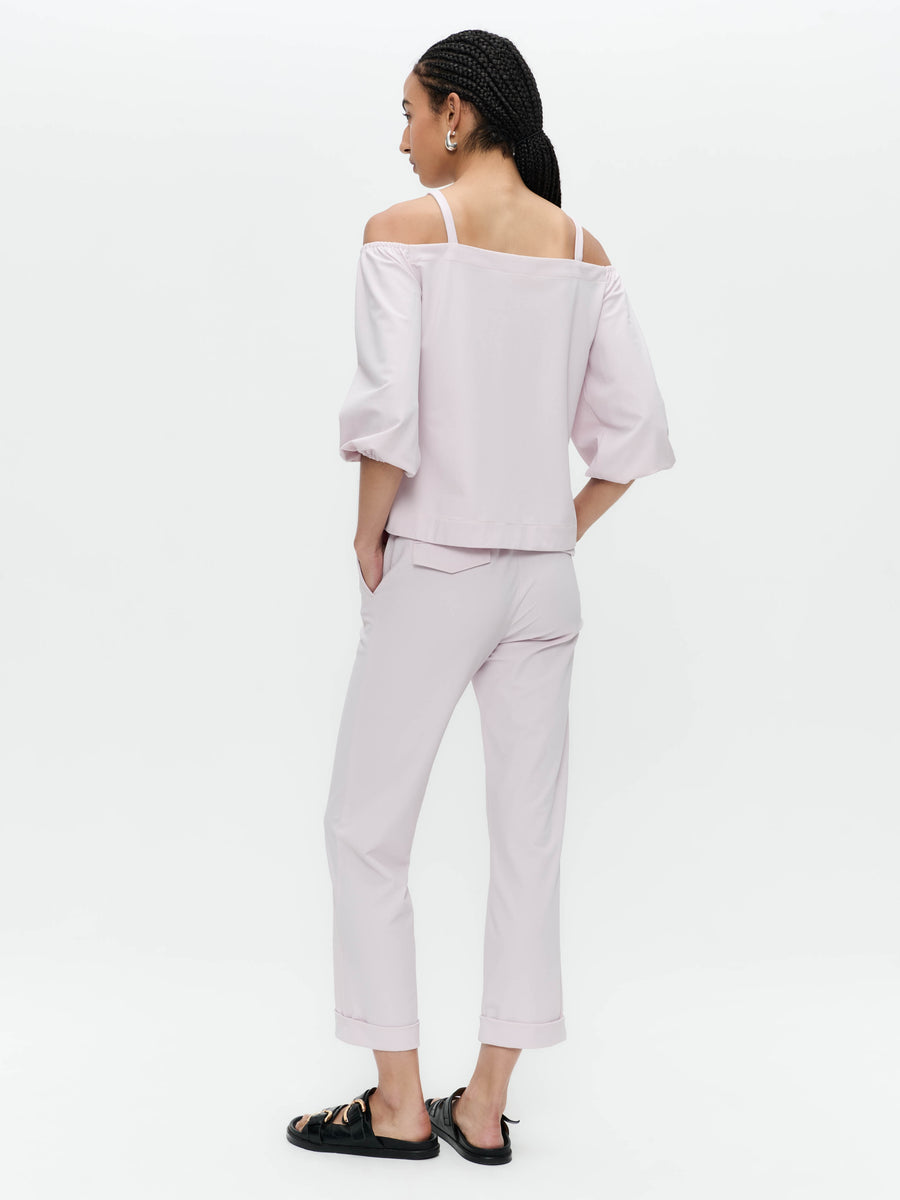 IrenaN structure technical jersey pants