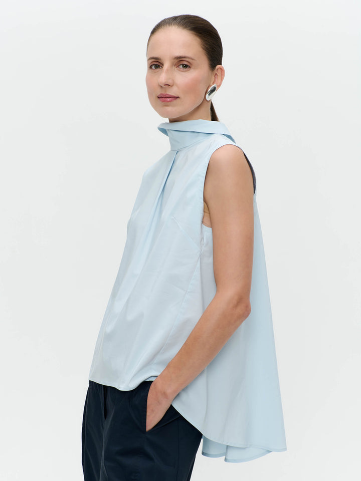 Dolche vitas poplin top | Light Blue