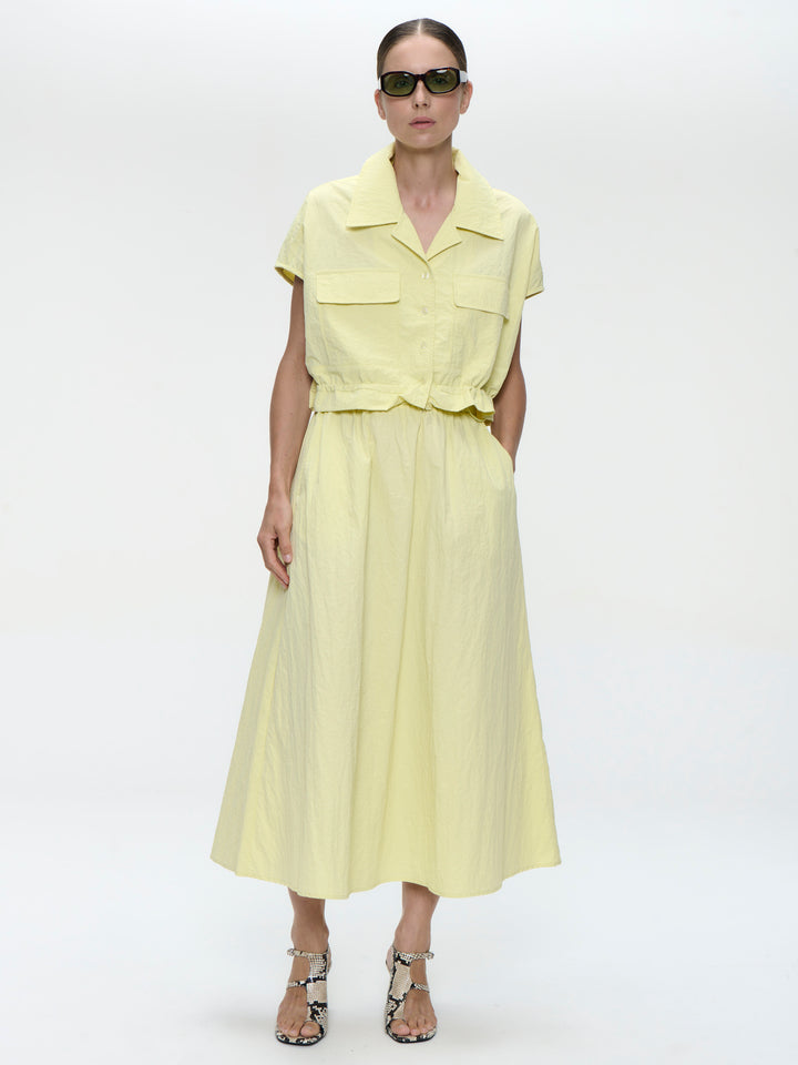 Chiko taffeta jacket | Yellow