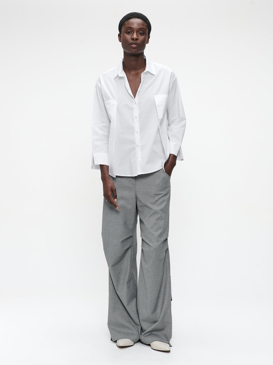 Limone studio poplin blouse | White