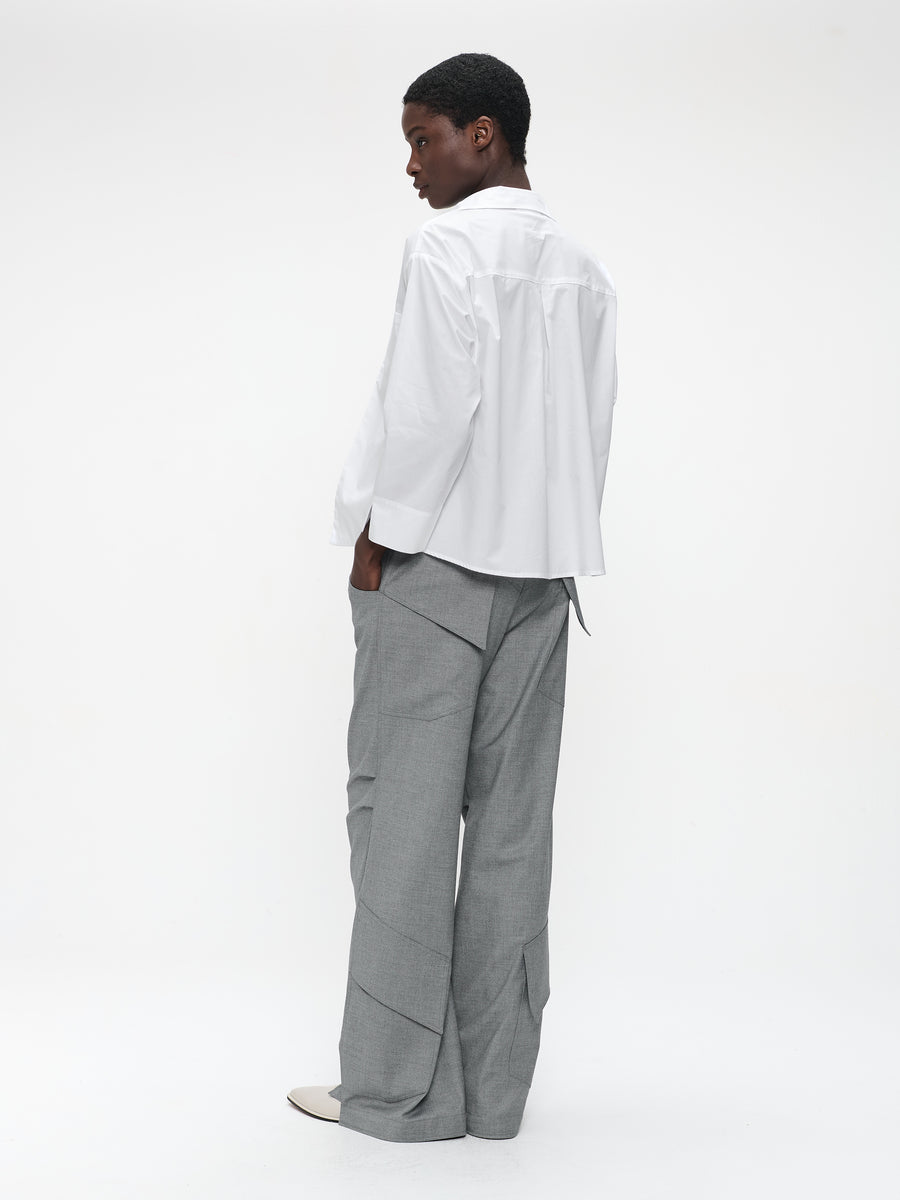 Limone studio poplin blouse | White