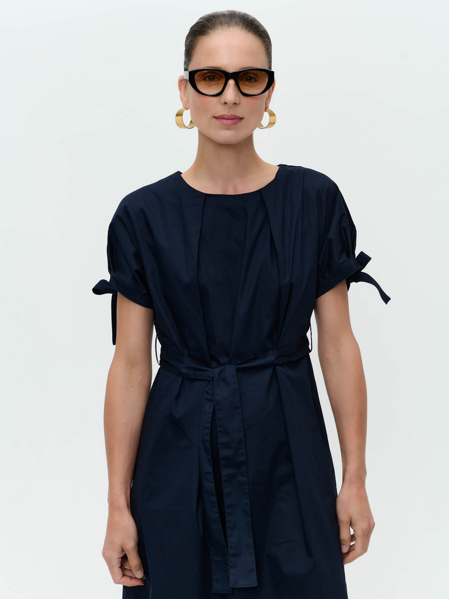 Dress cotton blend | Dark Blue