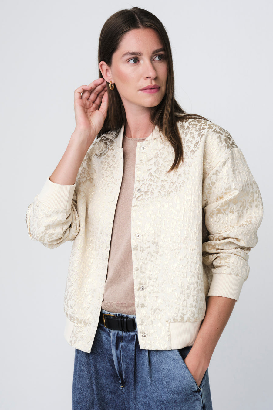 Maki jacquard bomber
