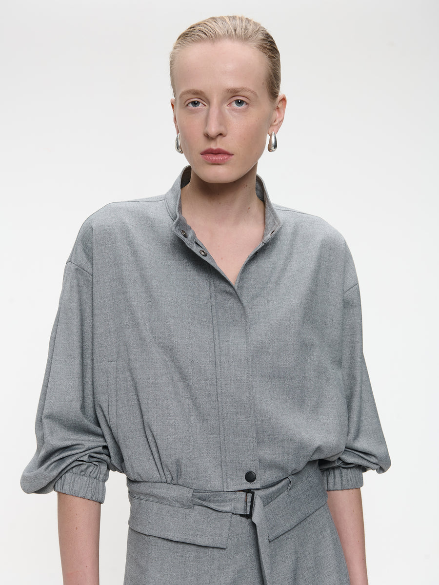 Ian viscose jacket | Light grey