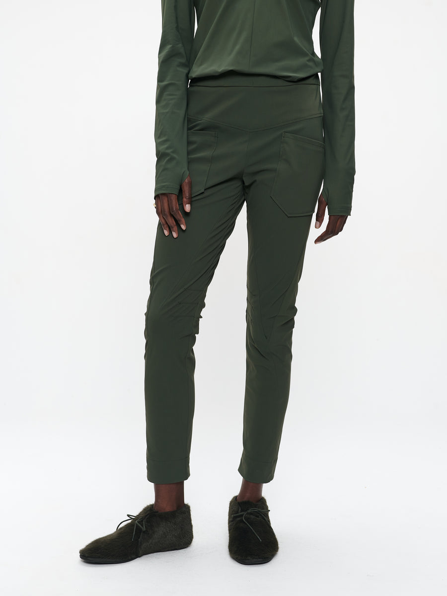 Doris pants brush tech jersey | Army
