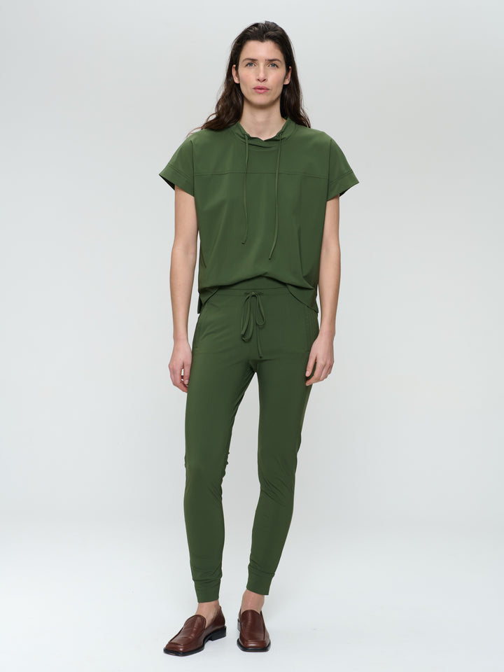 John stretch technical jersey pants | Oliva green