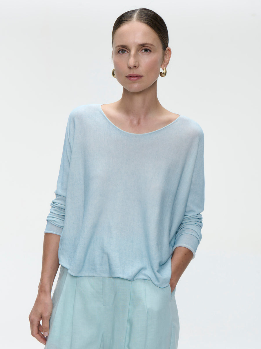Pullover in cotone tinto 3404