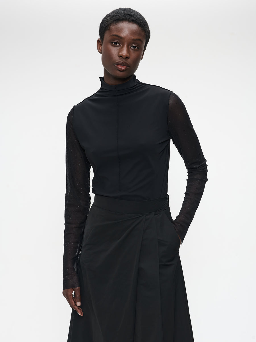 Zara top technical Jersey | Black