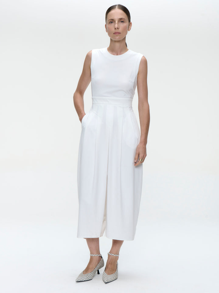 Jackie dress technical jersey | White