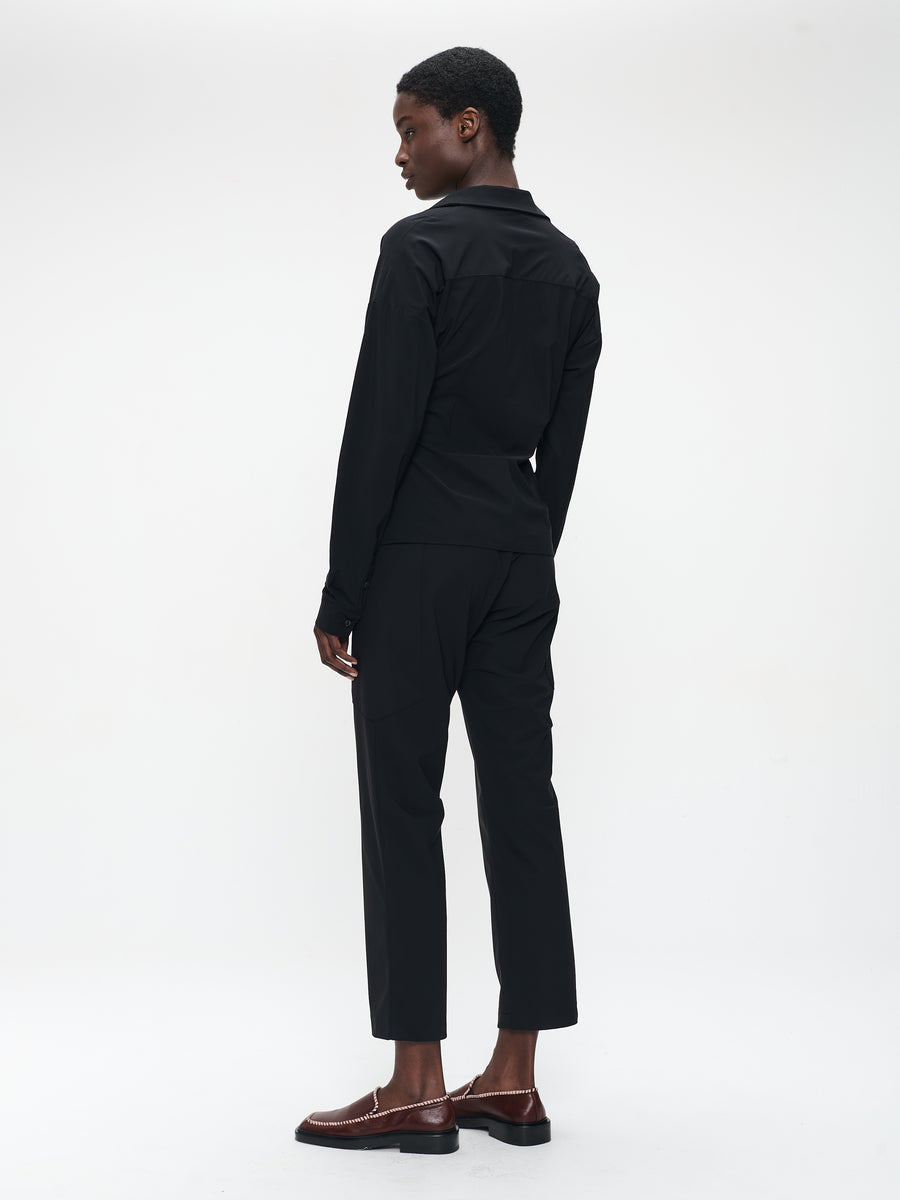 Norena blouse technical jersey | Black