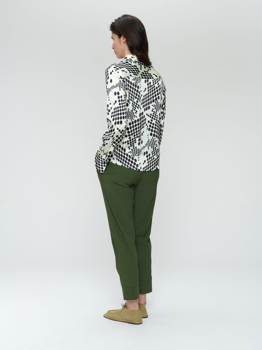 Anija printed stretch viscose blouse | White