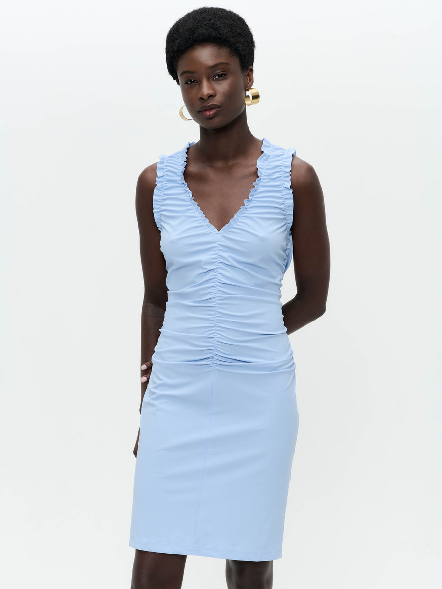 Romana dress technical jersey | Mid Blue