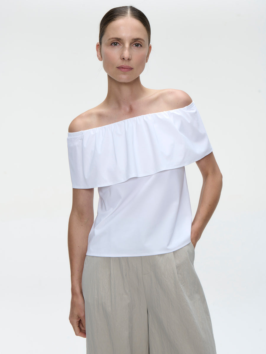 Diane top technical jersey | White