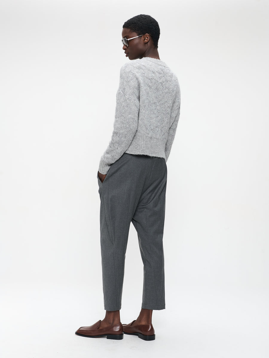 Pullover shiny alpaca H24423 | Silver