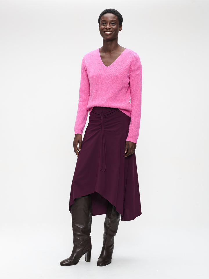 Pullover shiny viscose NB2470 | Fuxia