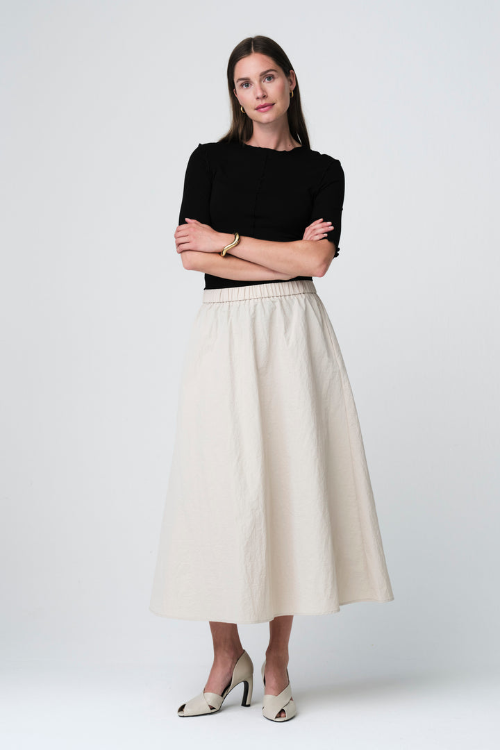 Haruna taffeta skirt | Light Grey
