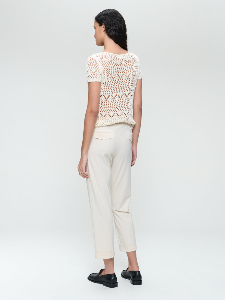 IrenaN structure technical jersey pants