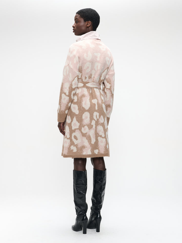 Animal print Cardigan 1138 | Camel