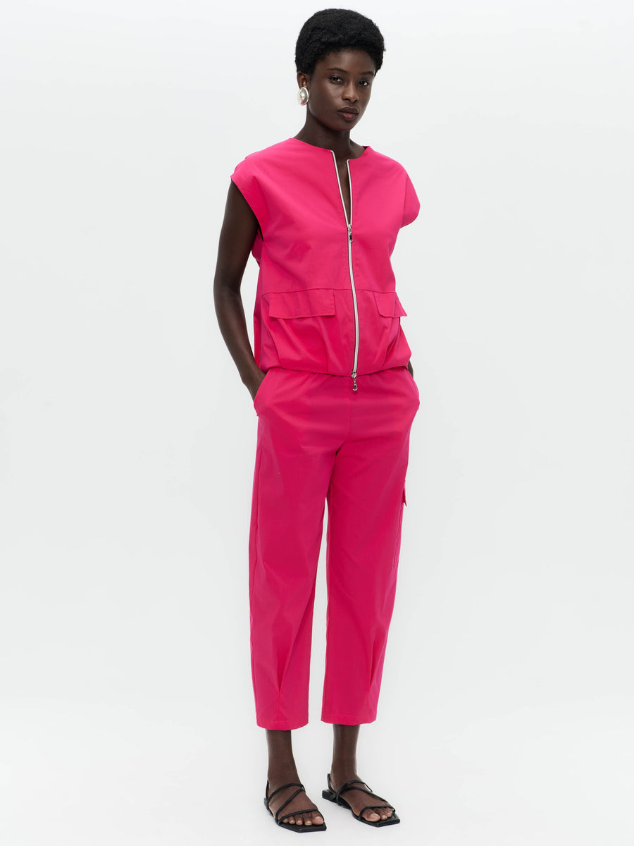 Ubino cotton poplin pants | Fuxia