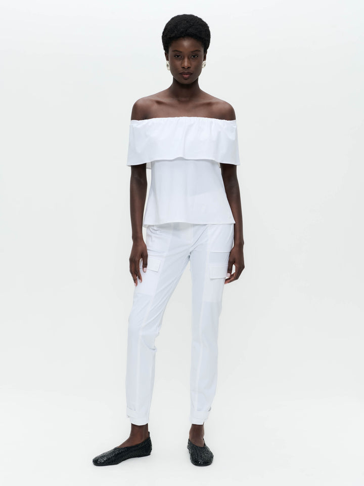 Diane top technical jersey | White