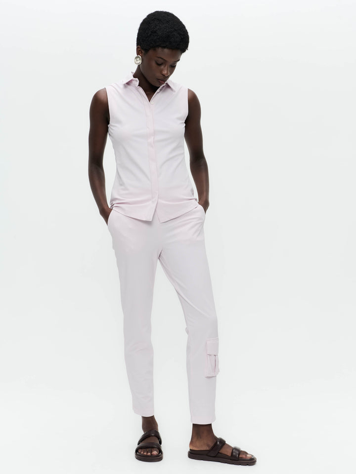FreyN  structure technical jersey pants | Light Pudra