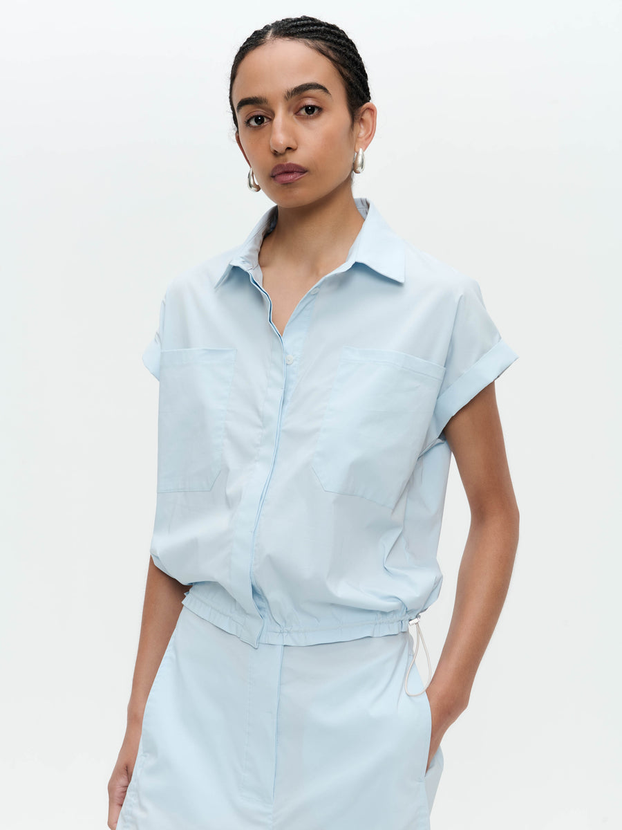 Renate poplin blouse | Light Blue