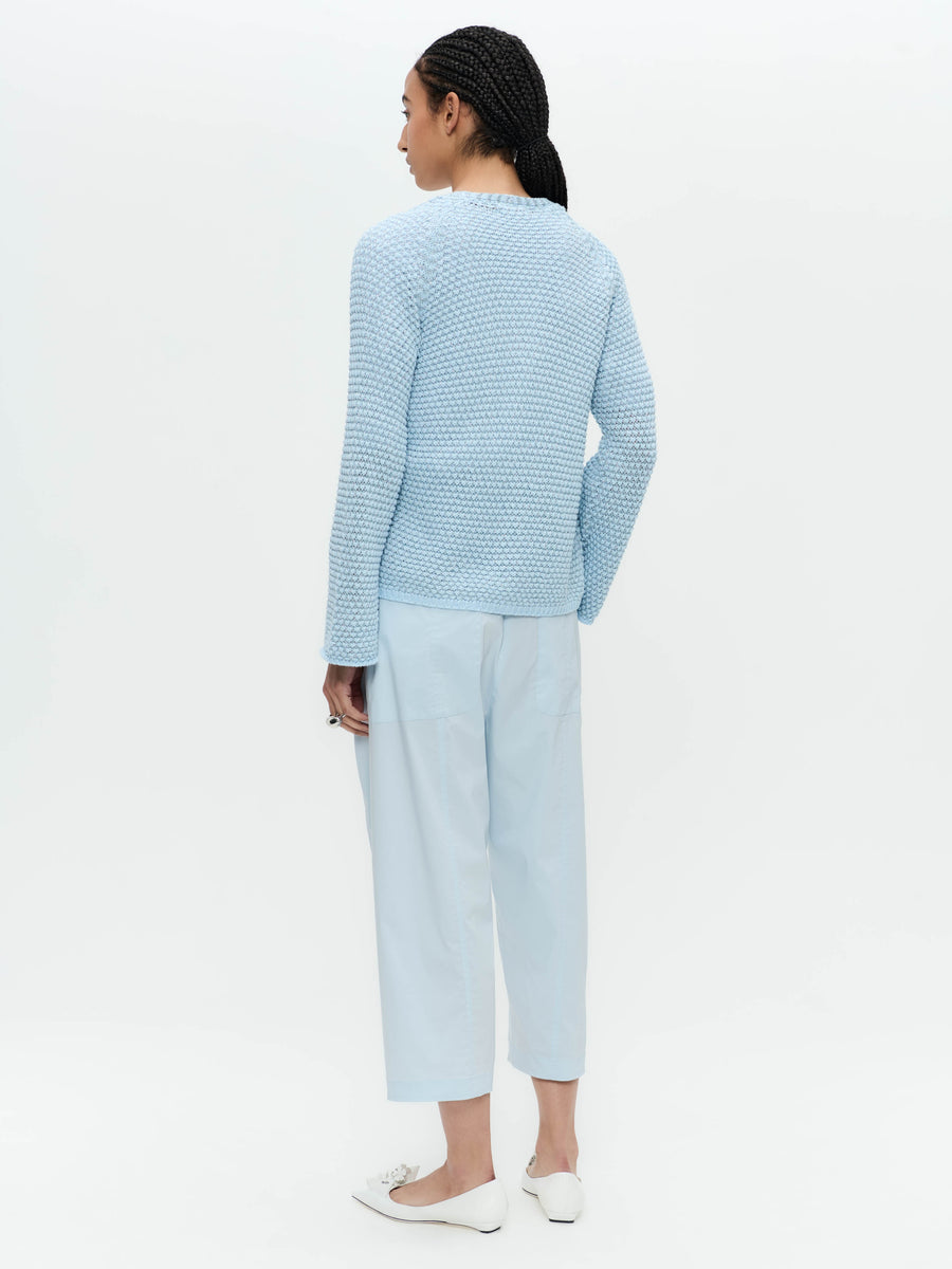 Cotton viscose blend cardigan 9052 | Light Blue