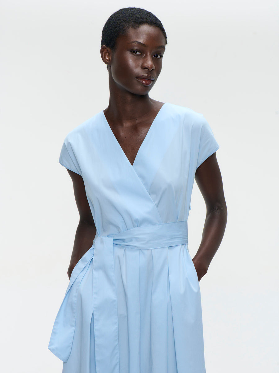 Poplin long dress 2945
