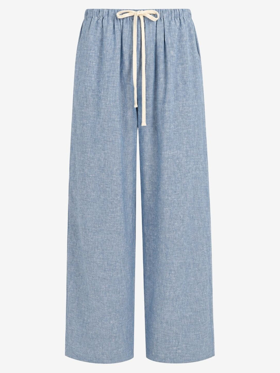Folly linnen pants | Blue Melange
