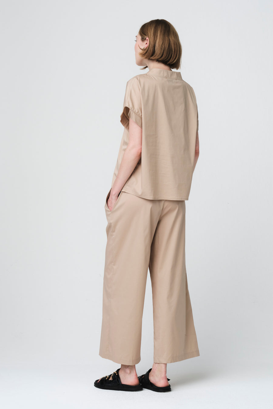 Poplin loos fit top