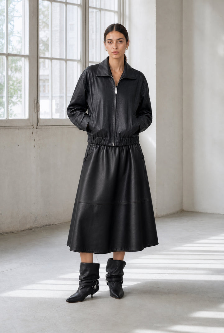 Elle eco leather skirt