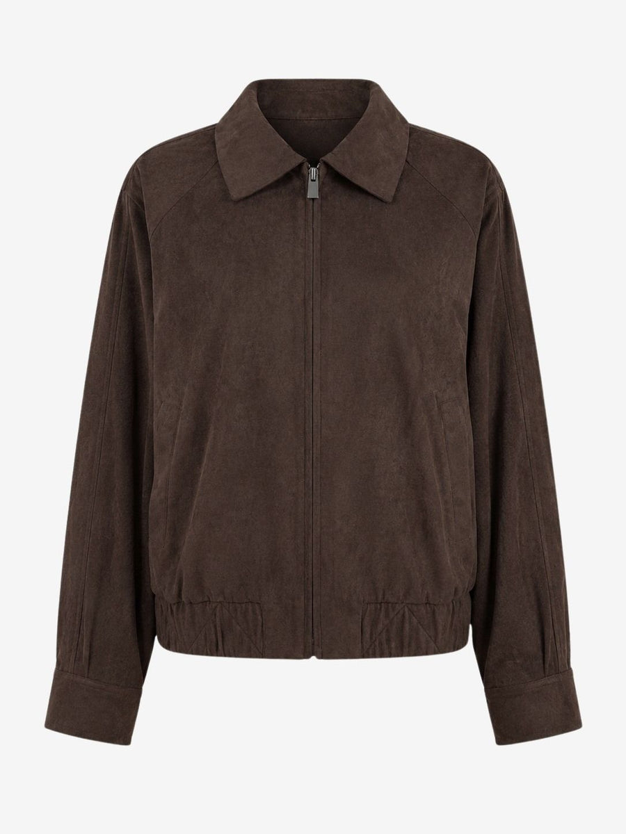 Pia suede effect bomber jacket