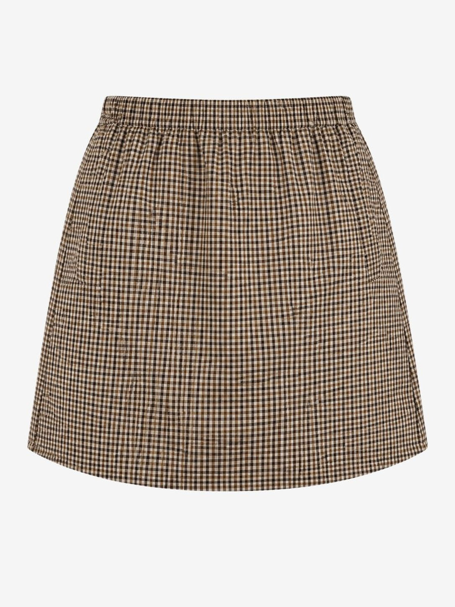 Flo check mini cottton skirt
