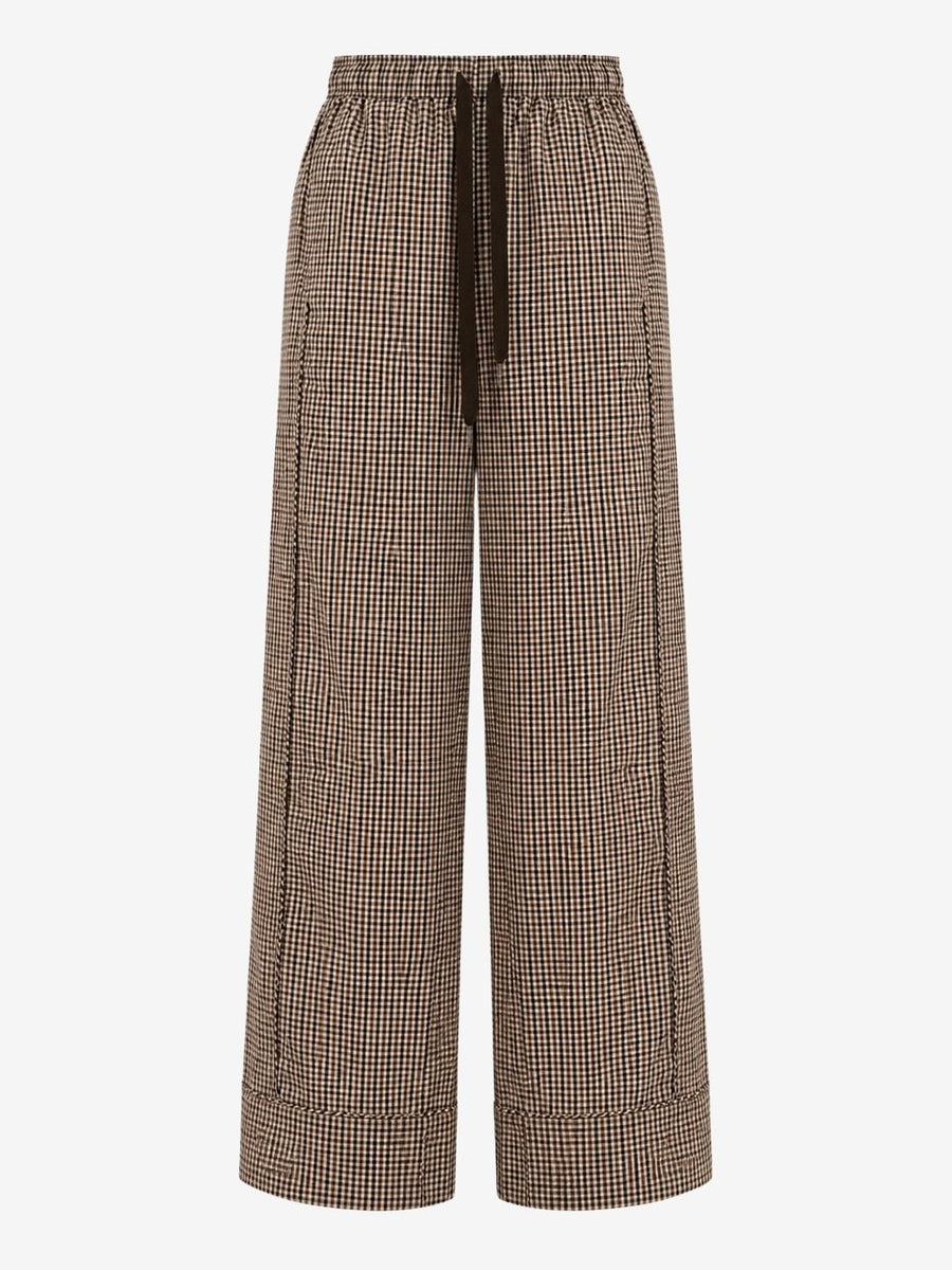 Rey check cotton pants