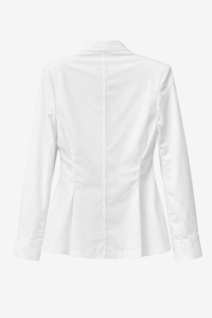Asymmetric wrap poplin blouse | White