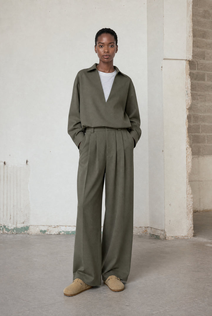 Sloan viscose pleated pants