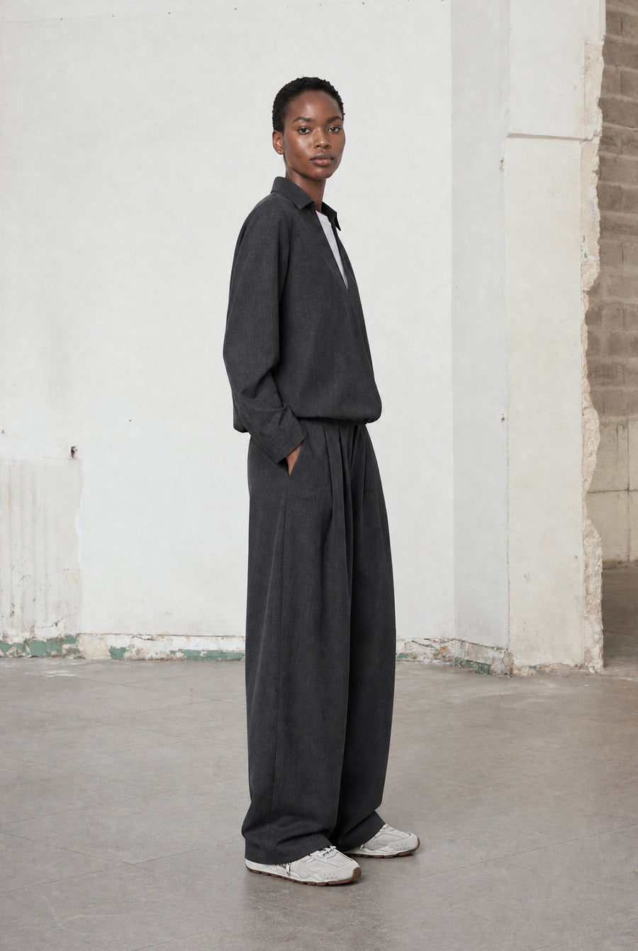 Sloan viscose pleated pants