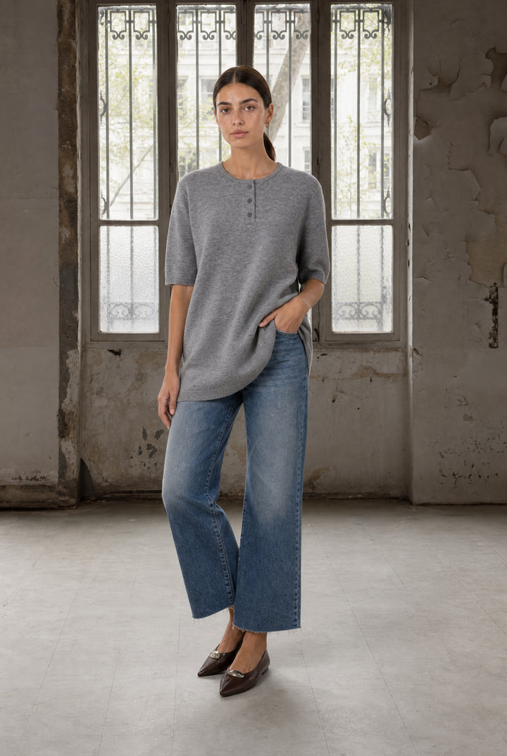 Rora plain knit long top