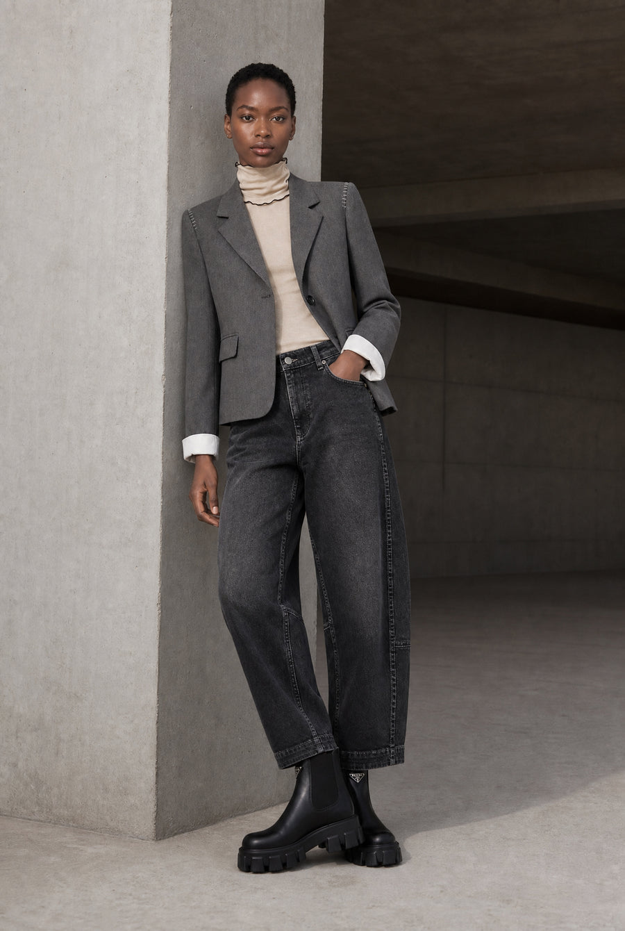 Eleni viscose basic blazer