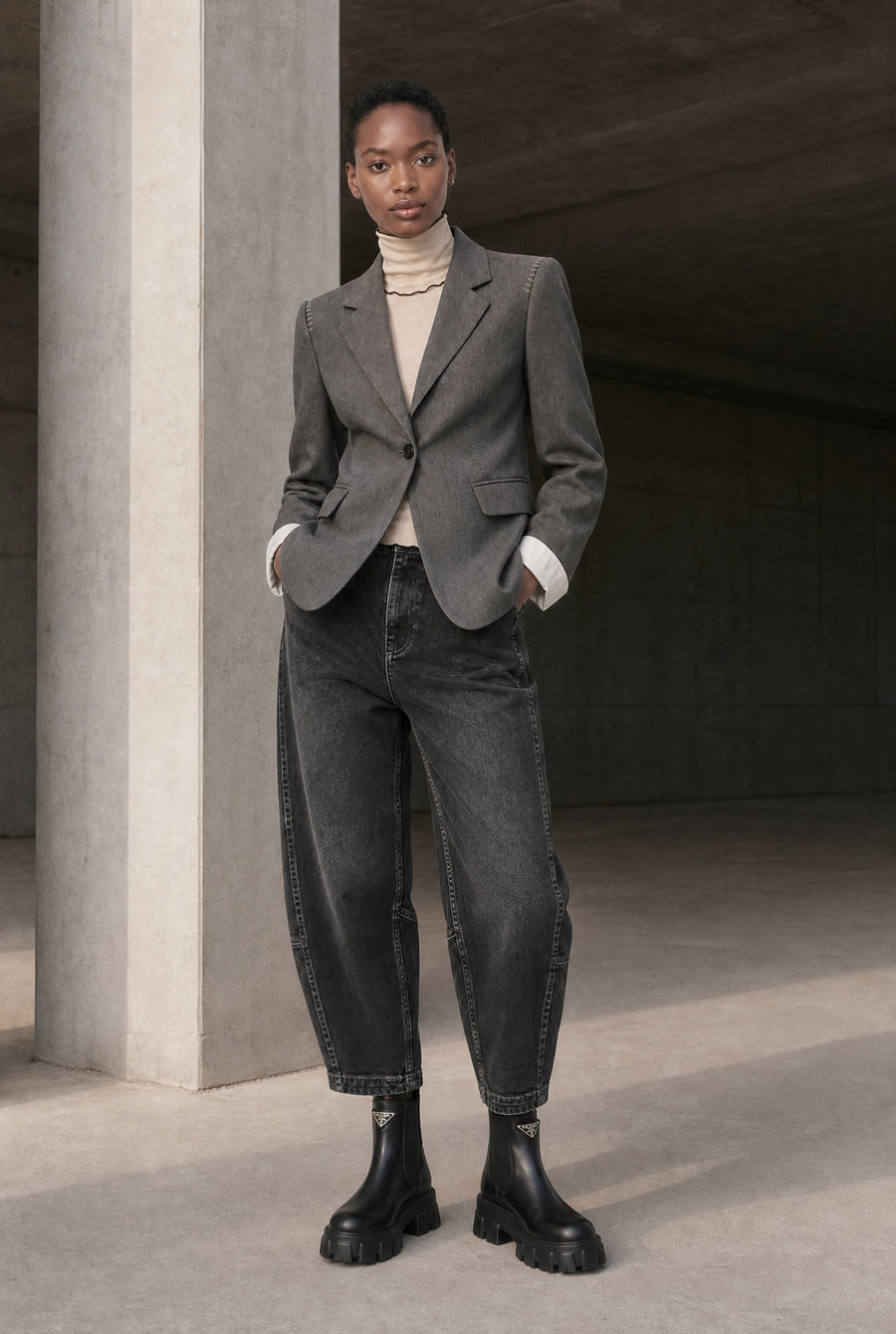 Eleni viscose basic blazer
