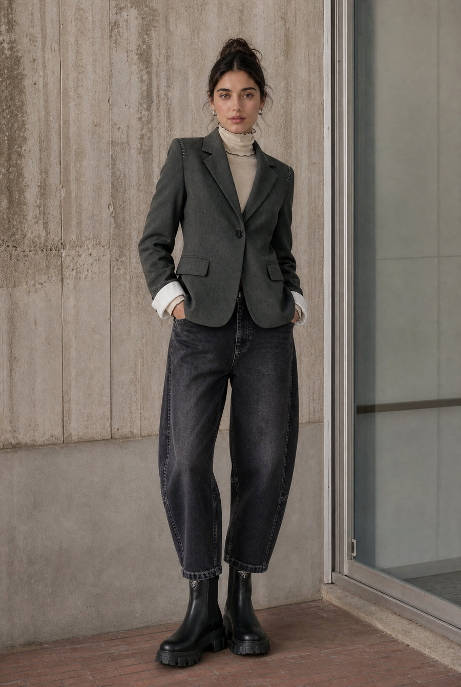Eleni viscose basic blazer