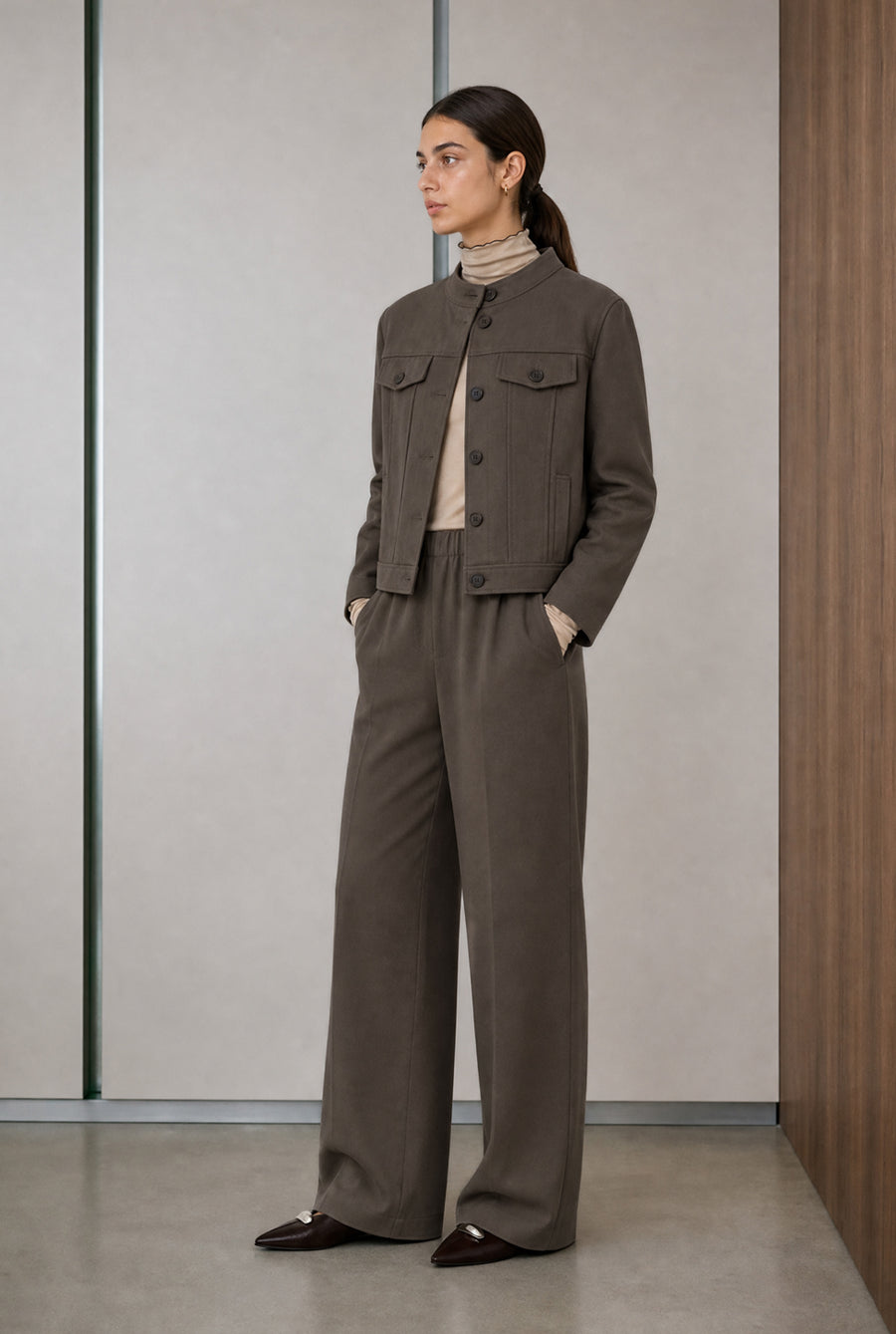 Ophelia viscose blend short jacket | Melange