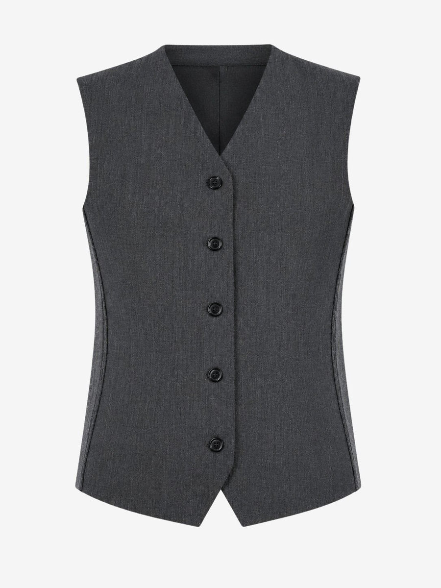 Oda back knitted viscose vest