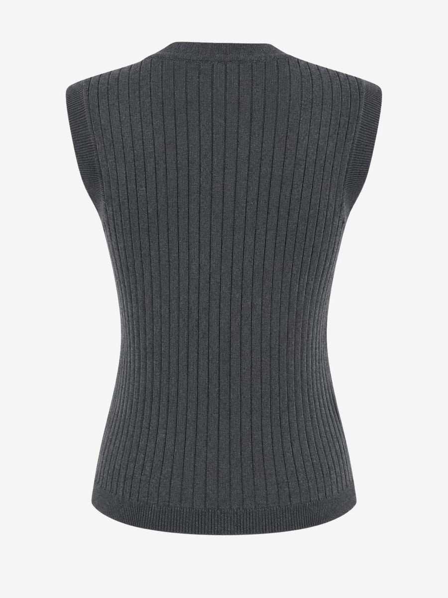 Oda back knitted viscose vest