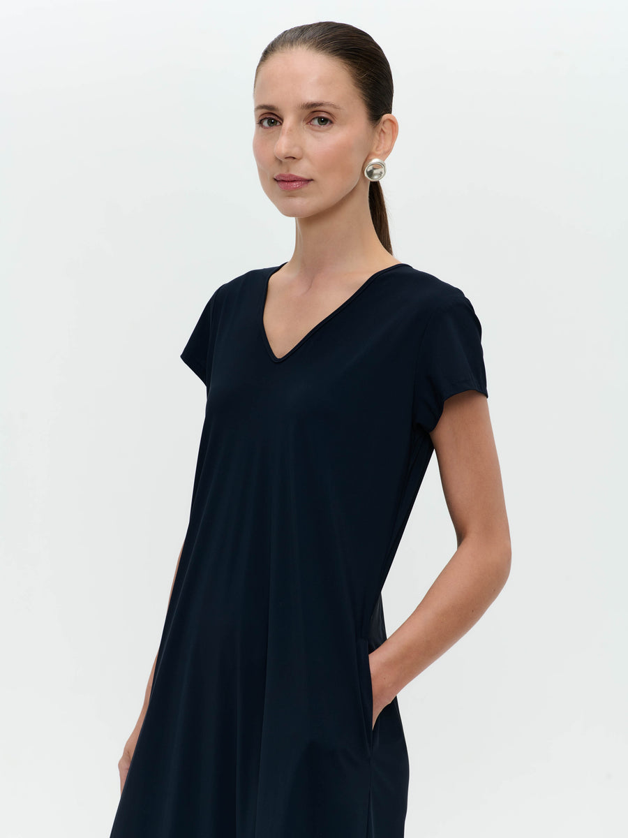 Fennela dress technical jersey | Blue